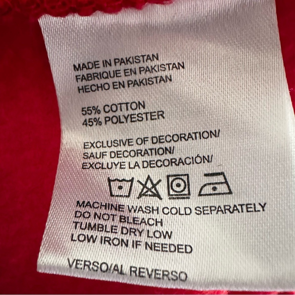 ❤️ Heart Print Sweatshirt Women's XL Red White Maximalist Dopamine Love‎ - Picture 14 of 16